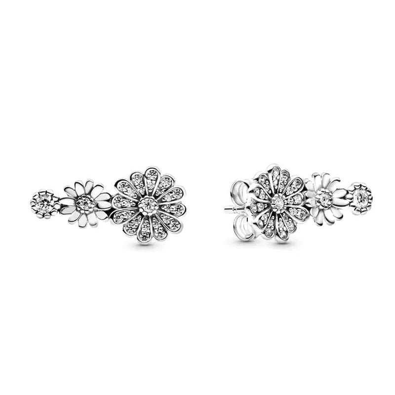 Pendientes de plata 925 con forma de corazón infinito y lazo brillante, originales, para mujer, regalo, joyería fina, 2025