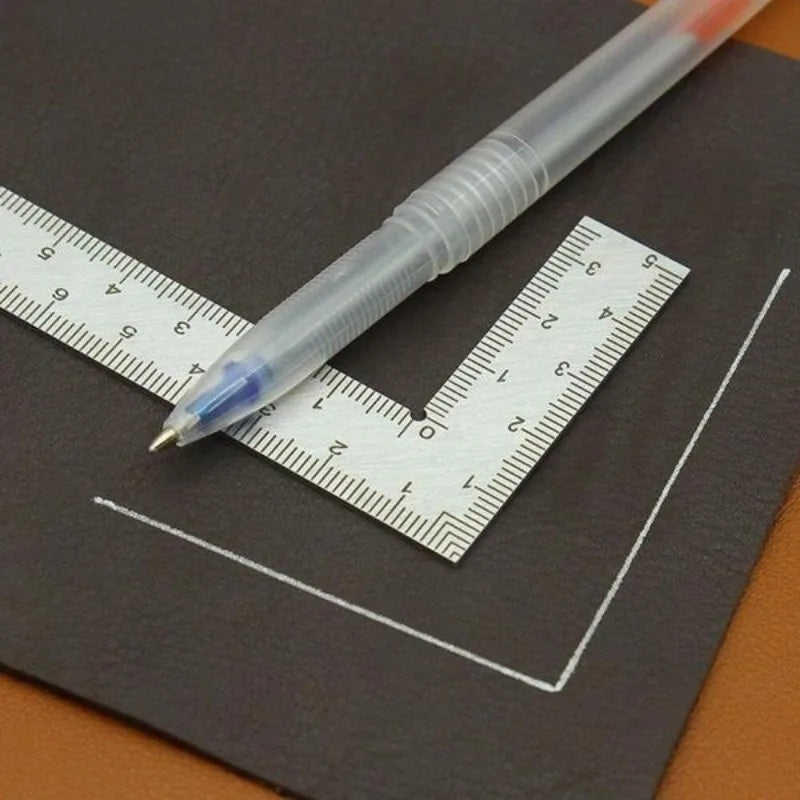 Regla de metal para útiles escolares, regla de marco pequeño, herramienta de diseño de medición, cuadrado de acero inoxidable, cuadrado, cuadrado, cuadrado