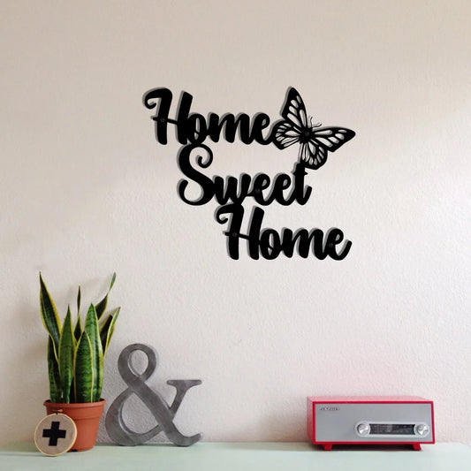Letreros de metal "Hogar, dulce hogar", arte de pared para colgar, adornos decorativos, decoración de habitaciones, decoración rústica