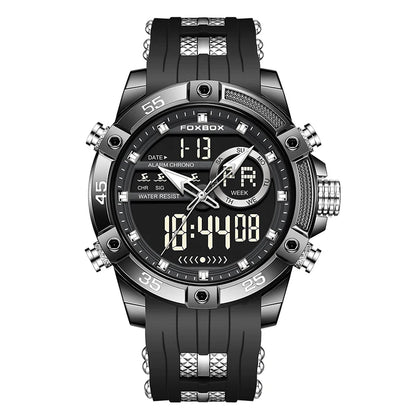 Nuevo reloj de pulsera de cuarzo original de lujo de la marca FOXBOX para hombre, reloj analógico digital resistente al agua de estilo militar a la moda para hombre