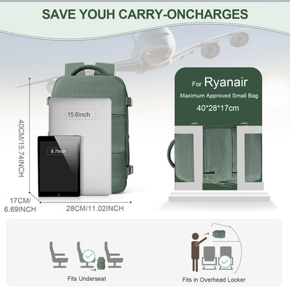 Mochila Ryanair 40x20x25, bolsa de cabina, mochila de viaje para hombres y mujeres, equipaje de mano, mochila para portátil de ocio, mochila para viaje, cabina