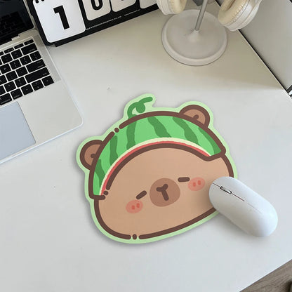 Alfombrilla de ratón antideslizante con diseño de carpincho - Alfombrilla de escritorio antideslizante para teclado y ratón de juegos - Accesorios para ordenadores portátiles
