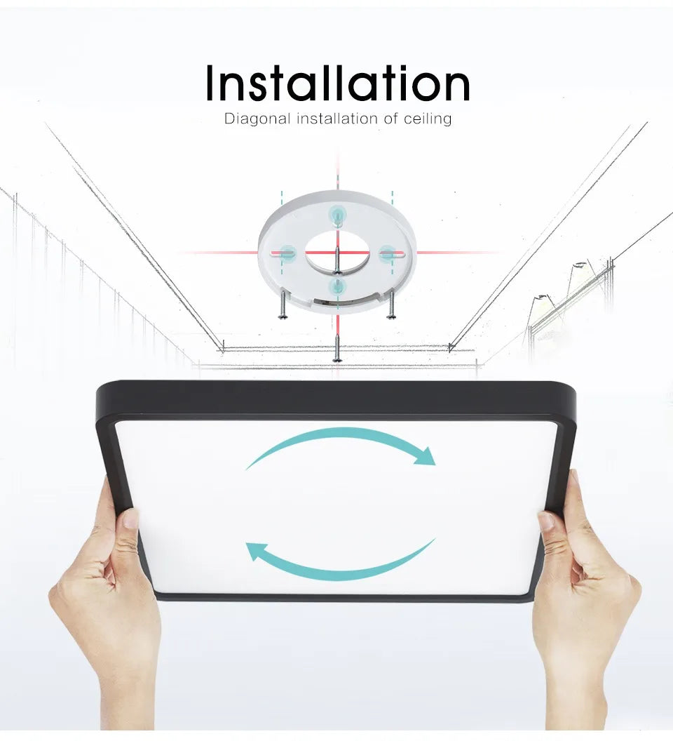 Lámpara de techo LED inteligente MARPOU Tuya con diseño de madera, control por voz mediante aplicación Alexa/Google y mando a distancia. Lámpara de techo cuadrada para salón.