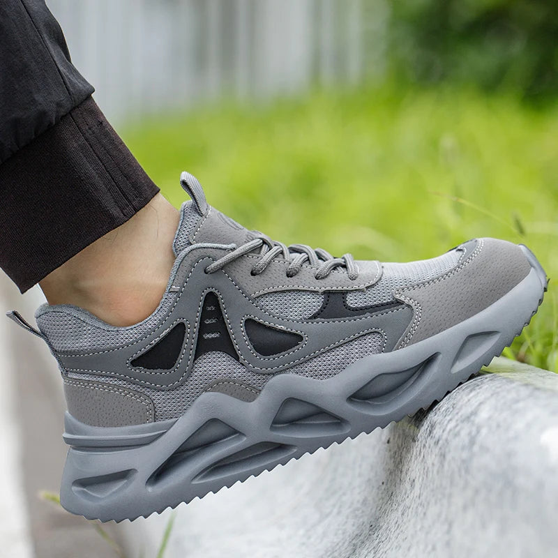 Zapatos de seguridad ligeros para hombre y mujer, zapatos de trabajo con puntera de acero, botas de trabajo, zapatillas deportivas transpirables para hombre y mujer, botas tácticas