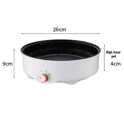 Sartén eléctrica multiusos de 220 V para barbacoa doméstica, filetes fritos, pescado, tortillas, sartén antiadherente.