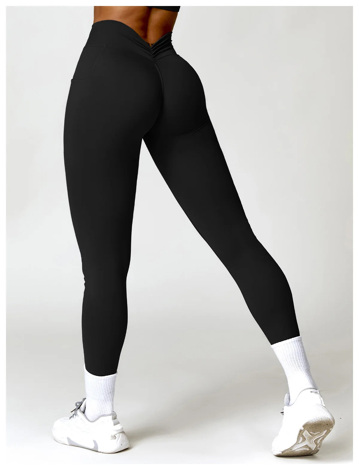 V-shaped Back Yoga Pants High Waist Leggings Gym Workout Tights Sport Women Fitness Female Legging Tummy Control Running Tights