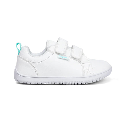 Zapatos descalzos para niños y niñas, zapatillas minimalistas de moda con punta ancha, ligeras, con velcro, de cuero artificial