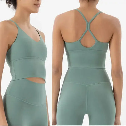Ropa deportiva para mujer, conjunto de sujetador y leggings deportivos para gimnasio, 2 piezas, ropa deportiva femenina con sensación de desnudez, chándal para mujer