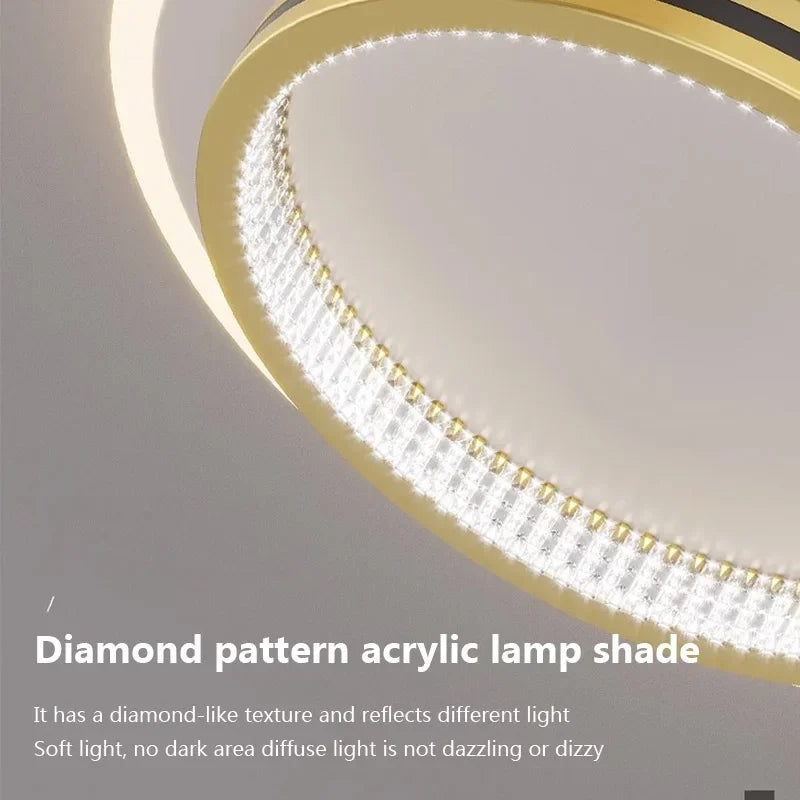Lámpara de techo LED moderna de lujo para decoración del hogar, lámpara de iluminación para entrada, pasillo, dormitorio, sala de estar, iluminación interior