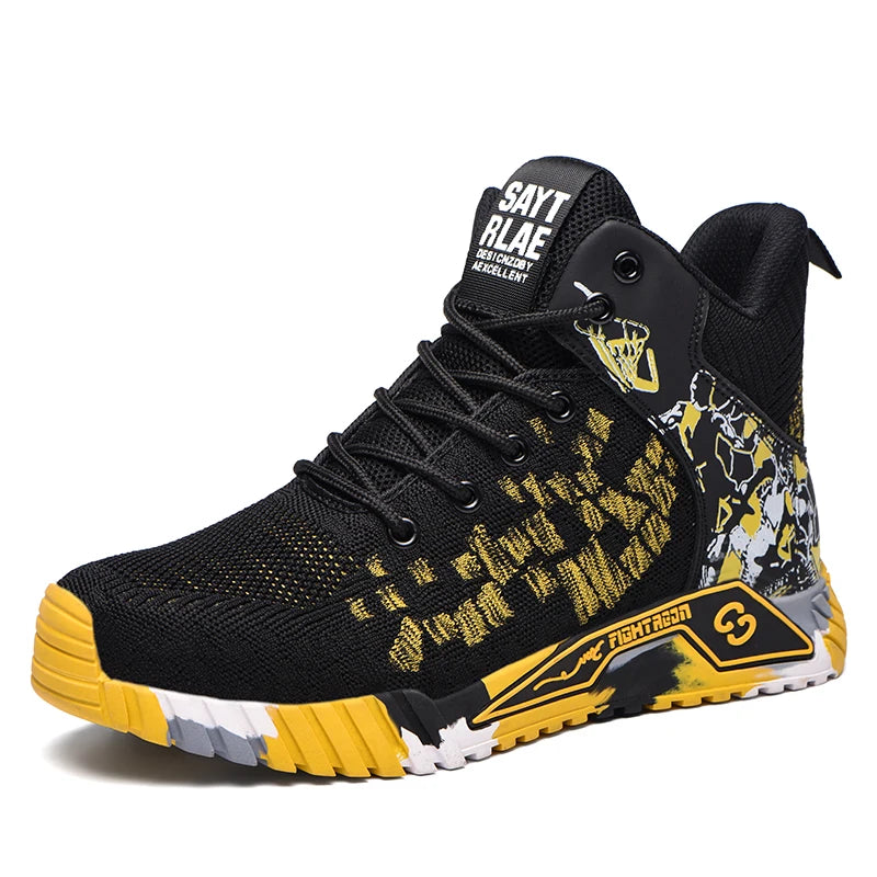 Zapatos de seguridad de caña alta con punta de acero para hombre y mujer, botas de seguridad indestructibles y antigolpes.