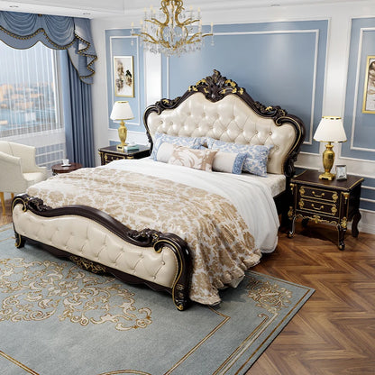 Cama doble europea de estilo minimalista, de lujo, moderna, ajustable, para matrimonio, muebles para el hogar.