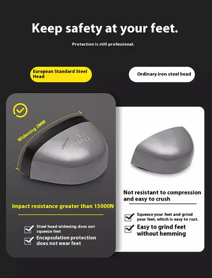 Botas de seguridad para hombre, con punta de acero, antiperforación, anticaídas, indestructibles, antideslizantes, impermeables