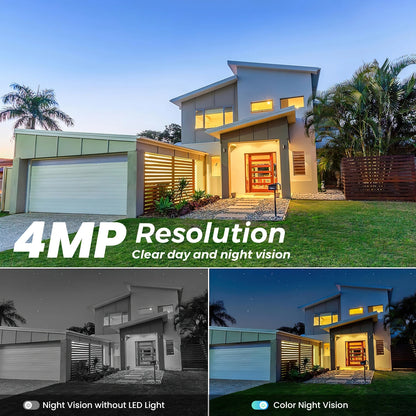 Cámara solar BESDER 4G con tarjeta SIM, 4MP, AOV, grabación de vídeo 24/7, batería de 9000mAh, detección humana, cámara IP de videovigilancia iCSee