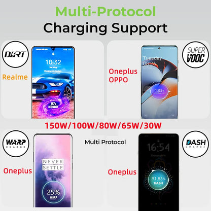 Cable original para OnePlus 13, 12 y 11, 150 W, 100 W y 80 W Supervooc 2.0 Warp, USB tipo C, carga rápida, OnePlus 10T, Nord CE 5, 4, 10, Ace 3