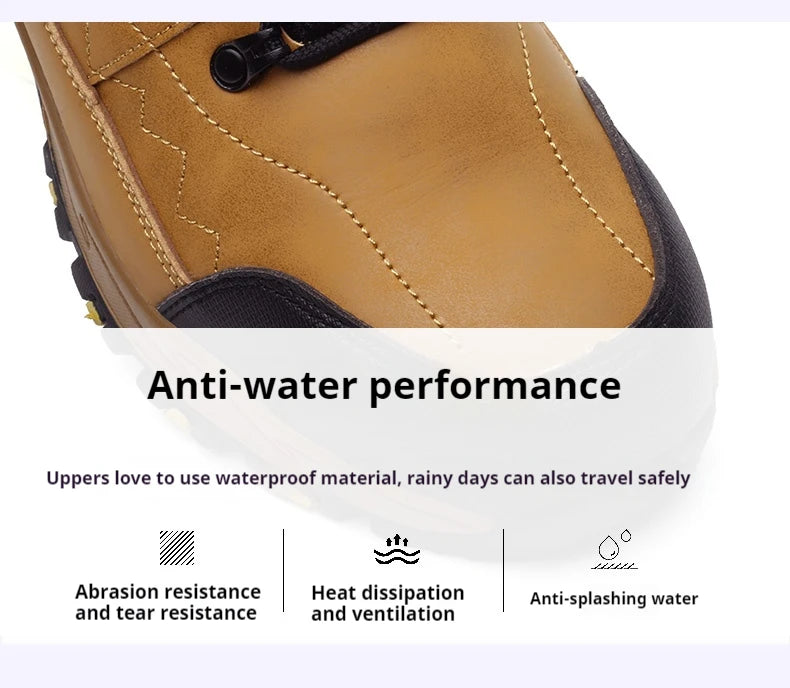 Botas de seguridad para hombre, con punta de acero, antiperforación, anticaídas, indestructibles, antideslizantes, impermeables