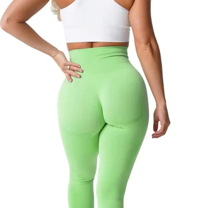 Nuevas mallas deportivas sin costuras con estampado moteado de contorno para mujer, suaves, para entrenamiento, fitness, yoga, cintura alta, ropa de gimnasio.