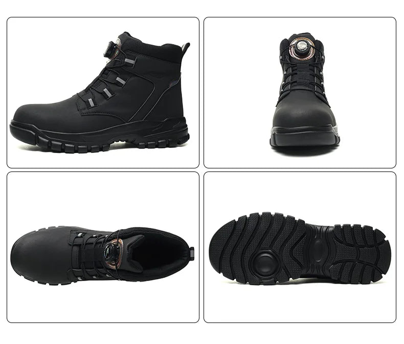 Botas de trabajo de seguridad de invierno para hombre y mujer, tallas 47 y 48, impermeables, ligeras, con puntera de acero, calzado de seguridad protector para hombre.