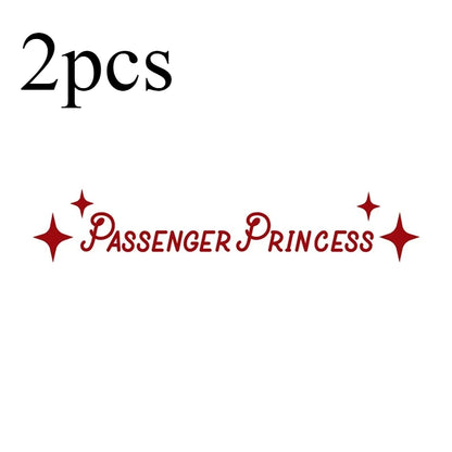 2 piezas de accesorios para el interior del automóvil, calcomanías creativas para espejo retrovisor de princesa, calcomanías de vinilo divertidas para decoración del coche