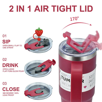Vaso de acero inoxidable de 30 oz/40 oz, botella térmica de gran capacidad, termos dobles para mantener el frío, taza de regalo DIY