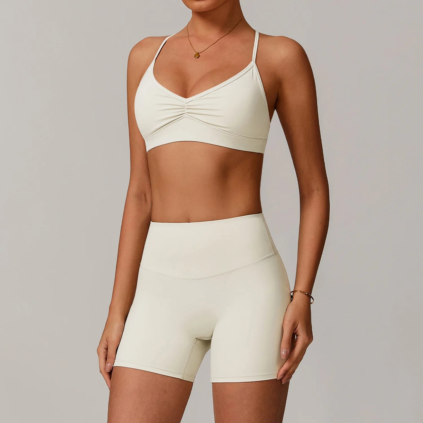 Women's Tracksuit 2PCS Yoga Sets Sportswear Workout Fitness Long Sleeved Sports Bra High Waist Leggings Gym Clothing Sports Suit