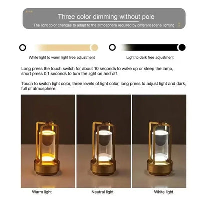 Luz de noche LED de ambiente retro, recargable por USB, lámpara de mesa decorativa para bar, decoración, iluminación de escritorio para dormitorio, batería