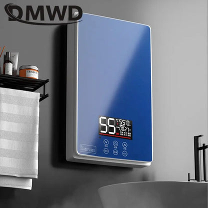 Calentador de agua eléctrico termostático DMWD de 7000 W con control remoto. Calentador instantáneo, resistente al agua y sin tanque, ideal para ducha o bañera.