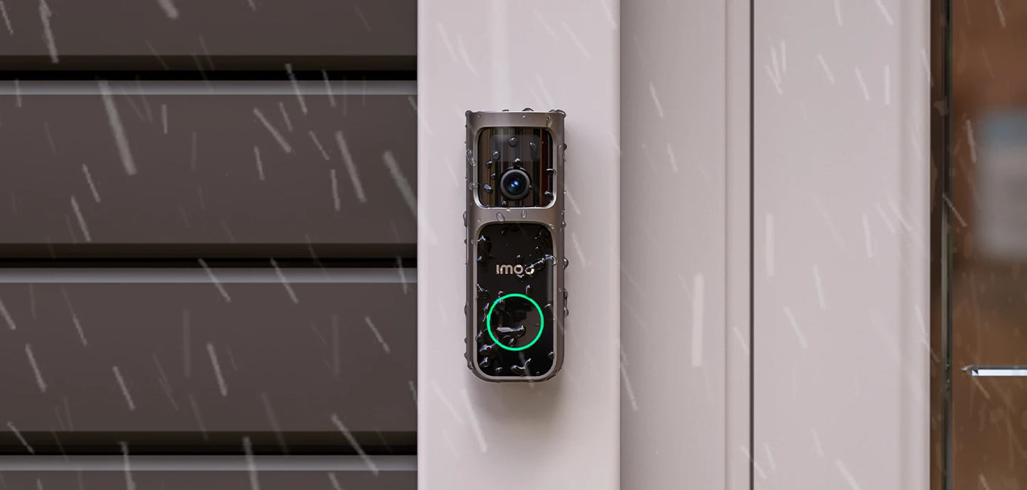 IMOU 4k Video Doorbell 3 with Chime fisheye lens Human Package Detection Rechargeable Battery Two-way Talk Waterproof 360° View