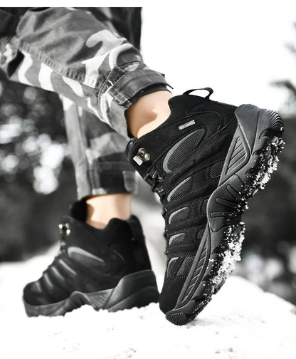 Botas de cuero de alta calidad para hombre, ideales para pesca, caza, senderismo, actividades al aire libre y trabajo.