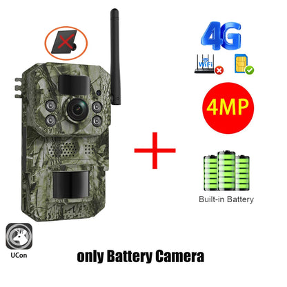 Cámara INQMEGA4G 2K 5MP con sensor de movimiento PIR, temporizador de disparo, visión nocturna, IP66, ideal para caza, senderismo, fauna silvestre, con batería y carga solar.