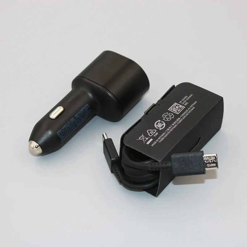EP-L5300 Cargador de coche ultrarrápido para Samsung S25, S24, S23 Plus/Ultra Fast Charge de 60 W, 1A1C, doble USB, carga rápida adaptativa para Galaxy Z Fold/Flip 4, 5, 6 y 7