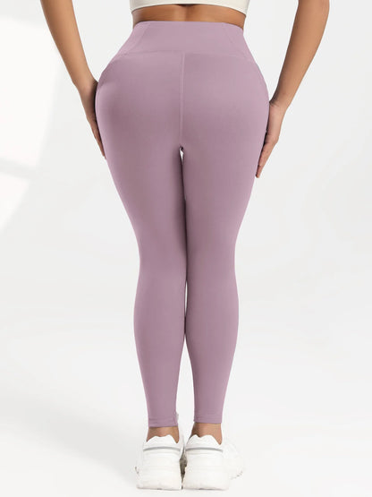 Leggings de yoga para mujer, 2 unidades, con bolsillos, color liso, para gimnasio, actividades al aire libre, cintura alta, ajustados, pantalones deportivos para correr.