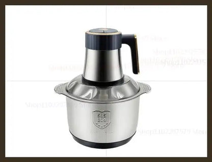 Picadora de carne eléctrica de 5 l, trituradora de alimentos, cortadora de verduras multifunción de acero inoxidable, procesadora, picadora, licuadora de cocina