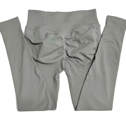 Leggings deportivas sin logo para mujer, efecto push-up, cintura baja, sin costuras, para gimnasio, yoga y entrenamiento.