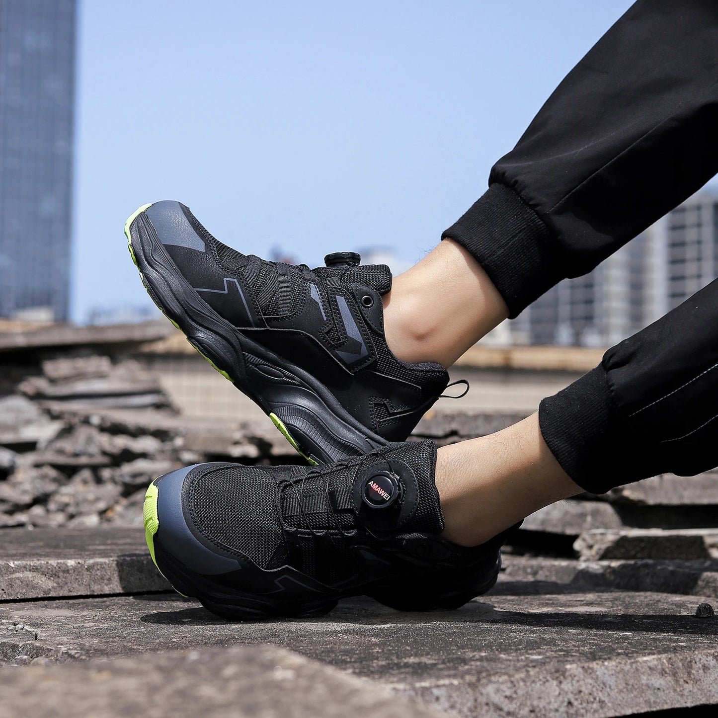 Zapatos de seguridad con puntera de acero para hombre, botas de trabajo industriales antideslizantes, antiperforación y antigolpes, ligeras y con certificación CE.