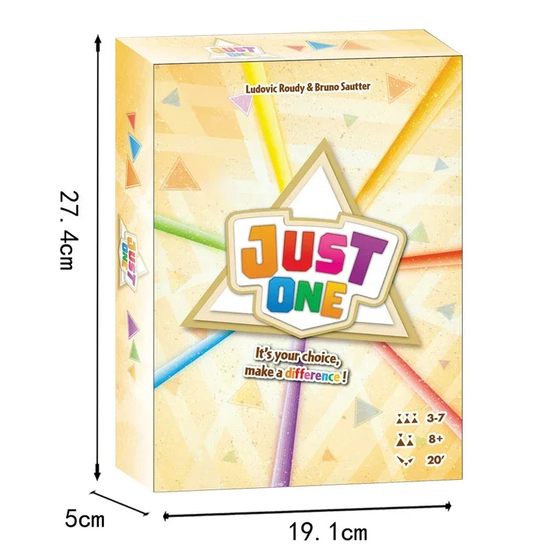 Juego de fiesta Just One: un divertido juego de mesa para niños y adultos | De 3 a 7 jugadores. Juegos para reuniones familiares y con amigos.