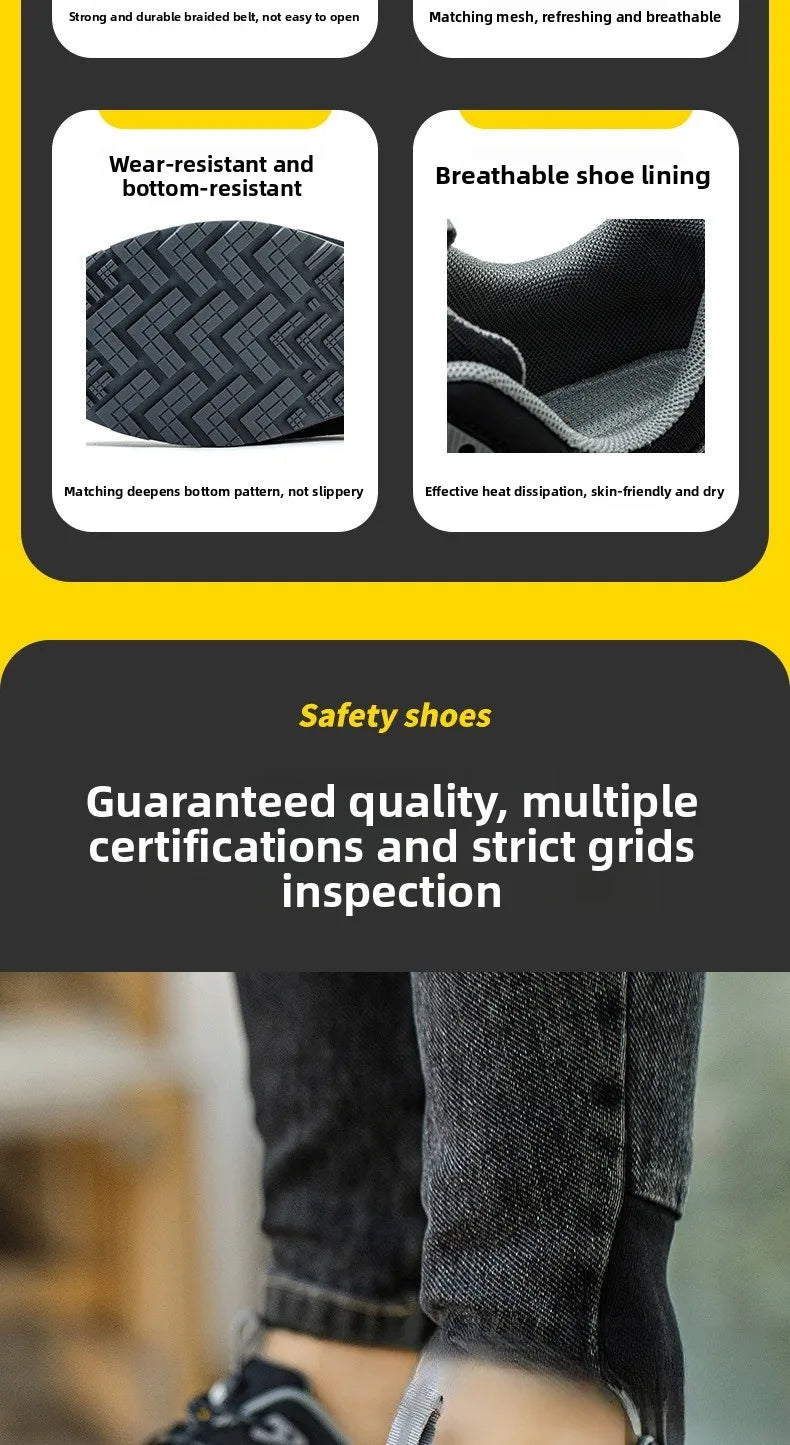 Calzado de protección laboral para hombre, anti-aplastamiento, anti-perforación, aislante 10KV, resistente al desgaste, calzado eléctrico de seguridad.