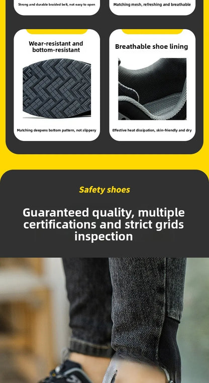 Calzado de protección laboral para hombre, anti-aplastamiento, anti-perforación, aislante 10KV, resistente al desgaste, calzado eléctrico de seguridad.