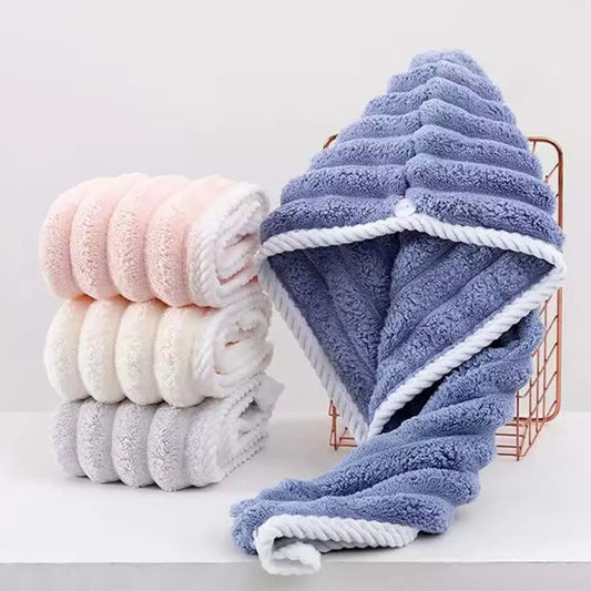 Gorro para secar el cabello para mujer, grueso y súper absorbente, gorro de secado rápido, toalla para secar el cabello.