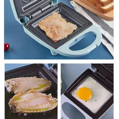 EDTID - Mini sandwichera eléctrica para desayuno, pan, magdalenas, tortillas, huevos, paninis, parrilla, horno, UE