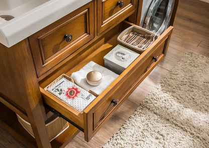 Lavadero moderno al por mayor con mueble y fregadero con lavadora