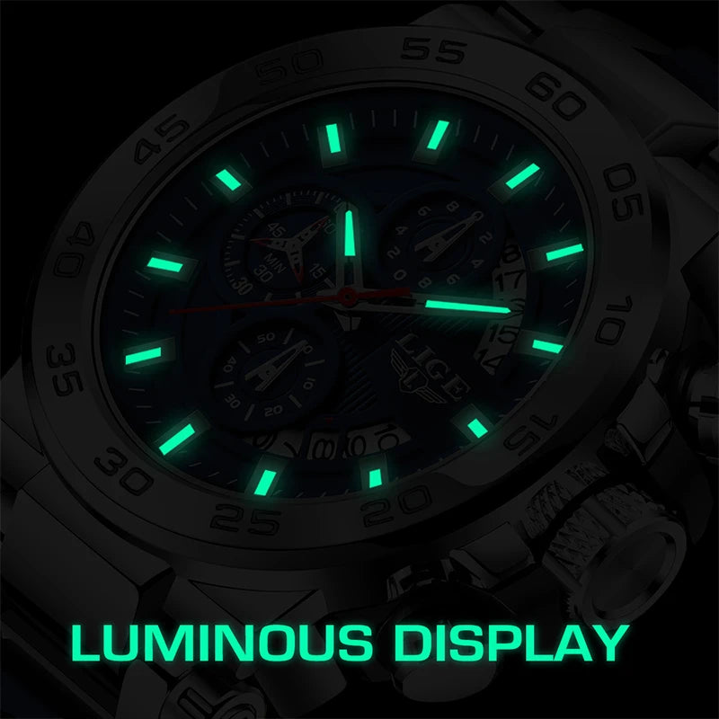 Relojes LIGE 2025 para hombre, nuevos, a la moda, con correa de silicona, sencillos, deportivos, militares, con fecha, resistentes al agua 50M, de cuarzo, para caballero, reloj + caja.