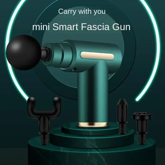 Mini pistola de masaje USB para fascia, relajación muscular, vibración, masaje, equipo de fitness, agarre de cuello, pistola de fascia