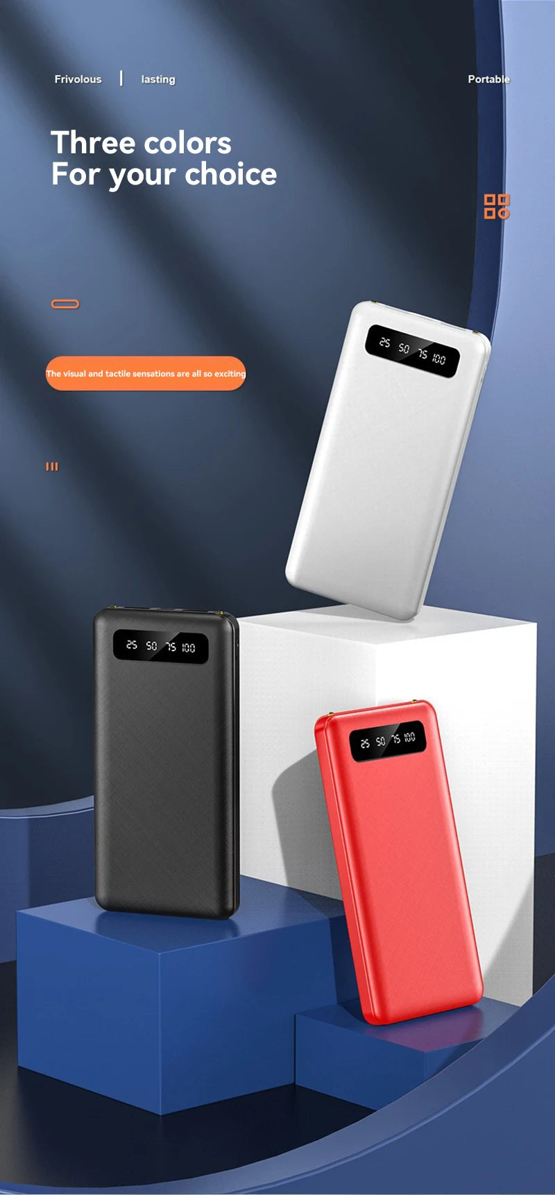 Batería externa portátil Xiaomi de 500.000 mAh y 120 W de carga ultrarrápida de gran capacidad con pantalla digital LED para teléfonos.