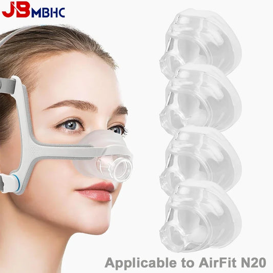 1/5/10/20 piezas Airfit N20 almohadilla de repuesto de silicona para mascarilla nasal CPAP N20. Las almohadillas de silicona para mascarilla N20 solo cubren el sello nasal suave.