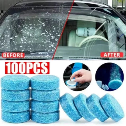 Limpiador sólido para parabrisas de coche, anticongelante de invierno, tableta efervescente, detergente para limpiaparabrisas, herramienta universal para eliminar película de aceite.