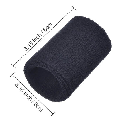 Pack de muñequeras deportivas multicolores únicas para baloncesto (negro, amarillo, blanco, azul, rosa, rojo y gris)