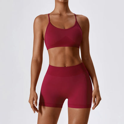 Conjunto de yoga deportivo sin costuras para mujer, 2 o 3 piezas, ropa deportiva para gimnasio, conjuntos de yoga para mujer, chándales, sujetador deportivo, leggings para gimnasio
