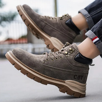 Botas de nieve para hombre, ideales para el invierno. Botas clásicas de caña alta para senderismo, con suela gruesa antideslizante y gran practicidad.