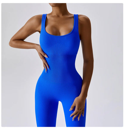 Traje de yoga de una pieza sin costuras de primavera, conjunto de entrenamiento de fitness para danza y tonificación abdominal, mono elástico, ropa deportiva de gimnasio con efecto push up