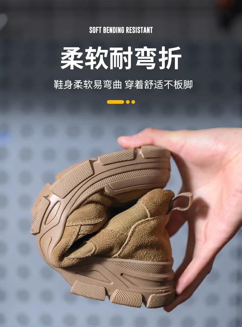 Calzado de seguridad laboral para hombre: transpirable, apto para todas las estaciones, resistente a impactos y perforaciones, y con protección contra el desgaste.